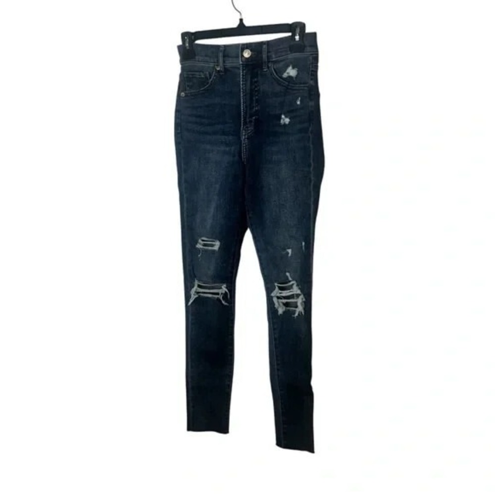 Express Skinny Super High Rise Distressed Jeans Size 0 R
